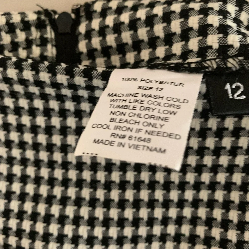 Gingham Chic Black and White Checkered Midi Skirt.